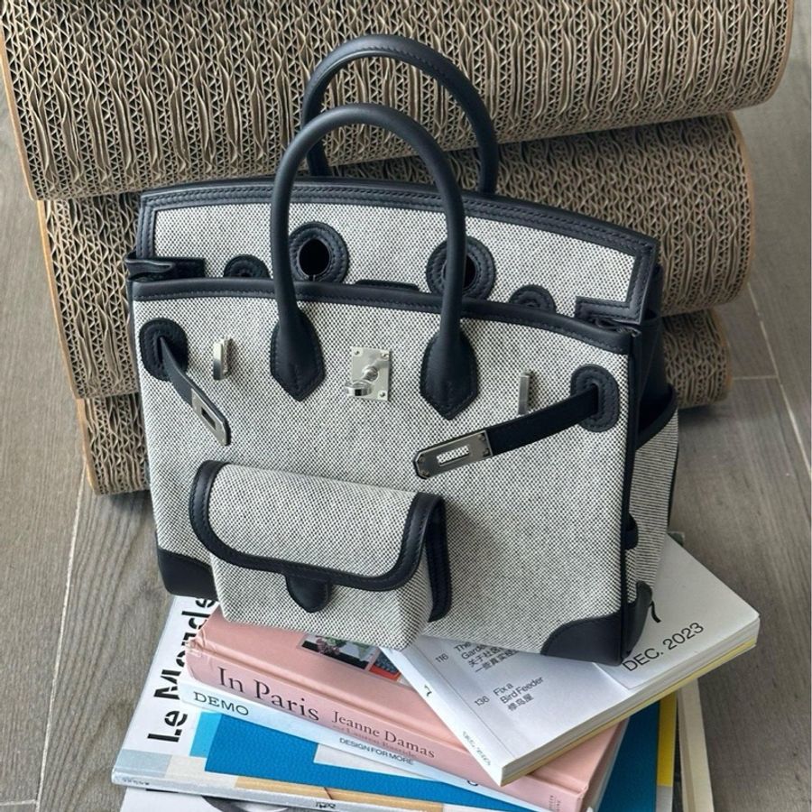 愛馬仕 Hermes birkin 25 cargo 熊貓拼色-2