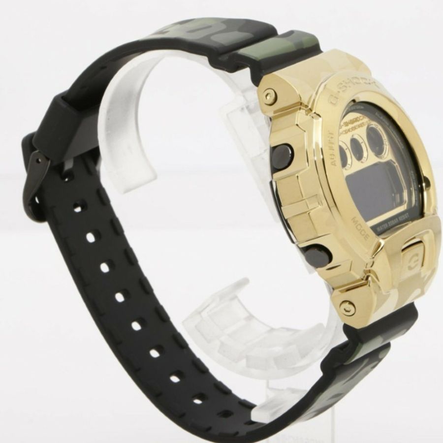 卡西歐 G-SHOCK BOLD 迷彩系列,以及金色數字 6900 系列 GM-6900CMG-3JF 金色迷彩不銹鋼樹脂男士數位手錶-2