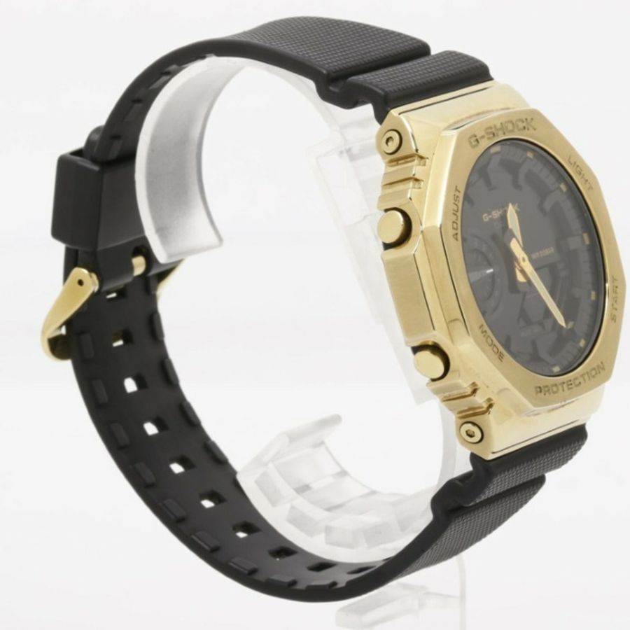 卡西歐 G-SHOCK 指針/數位雙顯 2100 系列 GM-2100G-1A9JF 黑色金樹脂不鏽鋼男士手錶-2