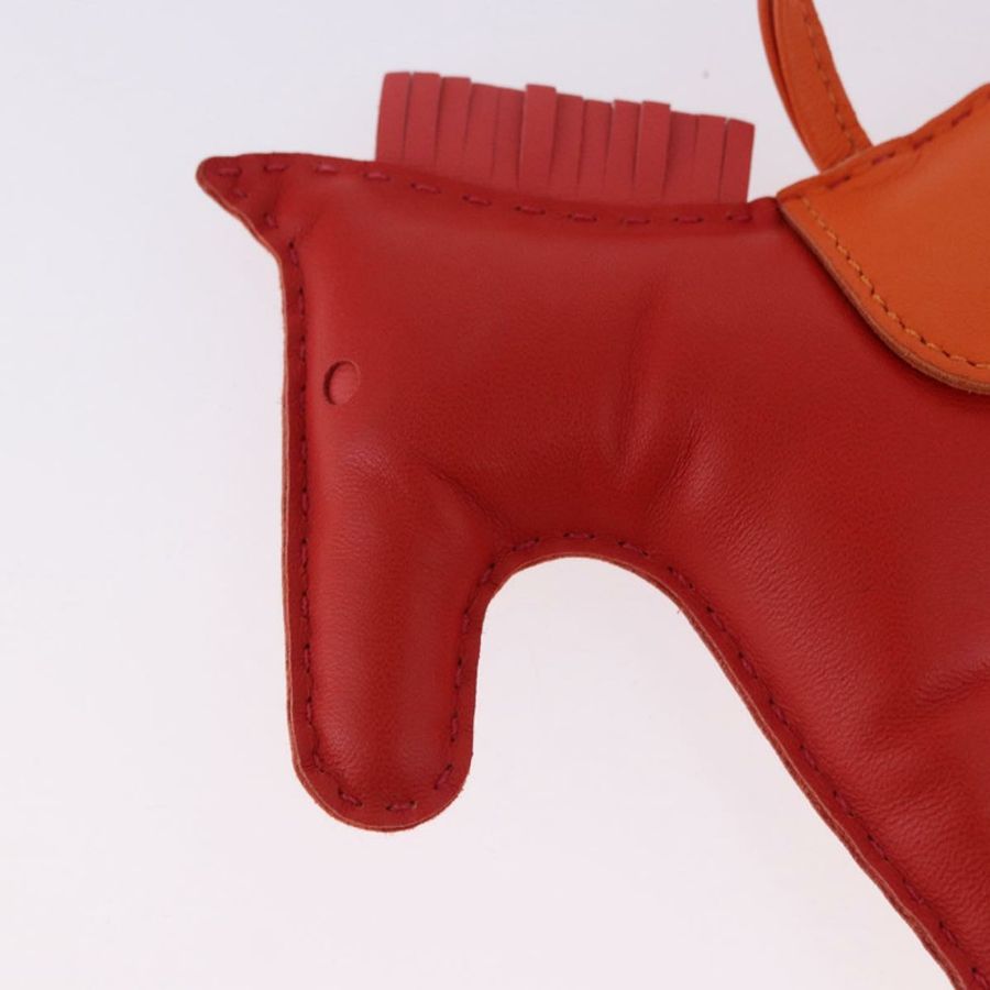 【日本直送】愛馬仕 Rodeo 吊飾,皮革材質,紅色/橙色,正品,貨號 199067M-2