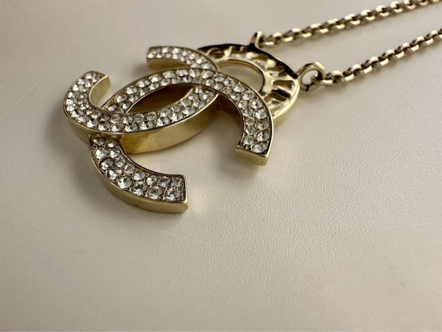 CHANEL|字母水鑽項鍊-2