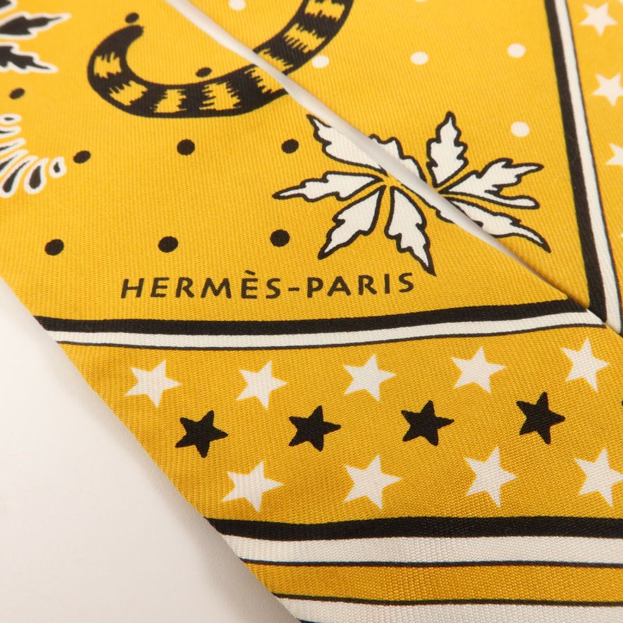 HERMES 絲質Twilly絲巾-4