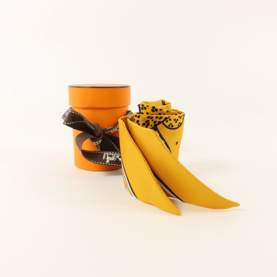HERMES 絲質Twilly絲巾-8