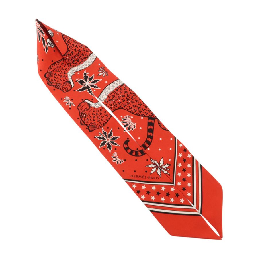 HERMES 絲質Twilly絲巾-3
