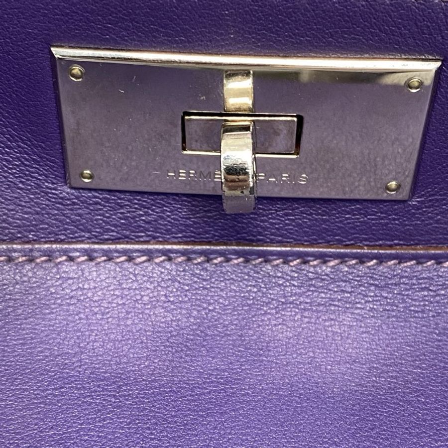 Hermes 愛瑪仕 Toolbox 26 5L 深紫滑面牛皮2用袋 T刻-33