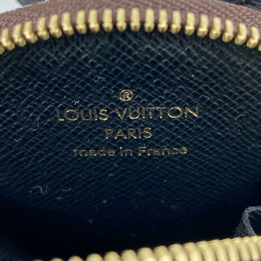 ☆ LOUIS VUITTON 路易·威登 Black Canvas And Coated Canvas Bandoulière With Brown Monogram Round Coin case Shoulder Strap 黑色帆布和塗層帆布啡色經典老花圓形零錢包肩背帶 J02465-267017297-11