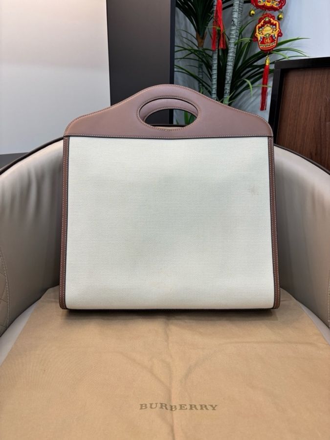 Burberry博柏利 Pocket bag 口袋包 托特包 肩帶可拆卸可調節 單肩斜挎手提包 中號 尺寸37*9.5*41-1