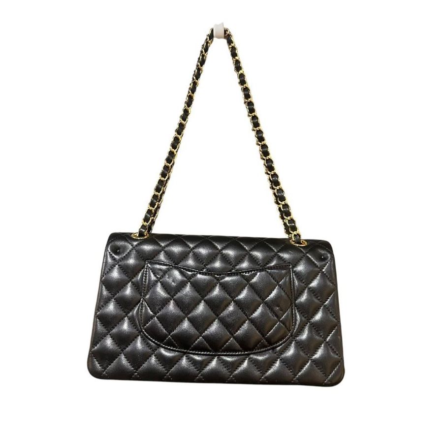 【美收精品】CHANEL Classic Flap Medium 26cm 黑色小羊皮金扣雙蓋鏈條包 / 肩背包 6-895 【隔月月中將轉賣至日本 上架期限30天】-1