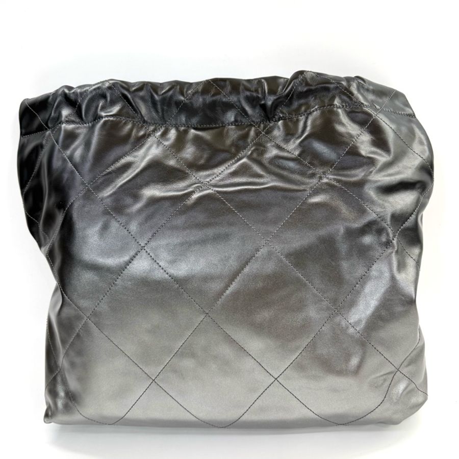 CHANEL 香奈兒 黑銀漸變色 CHANEL22 MEDIUM 肩背包 AS3261B-1