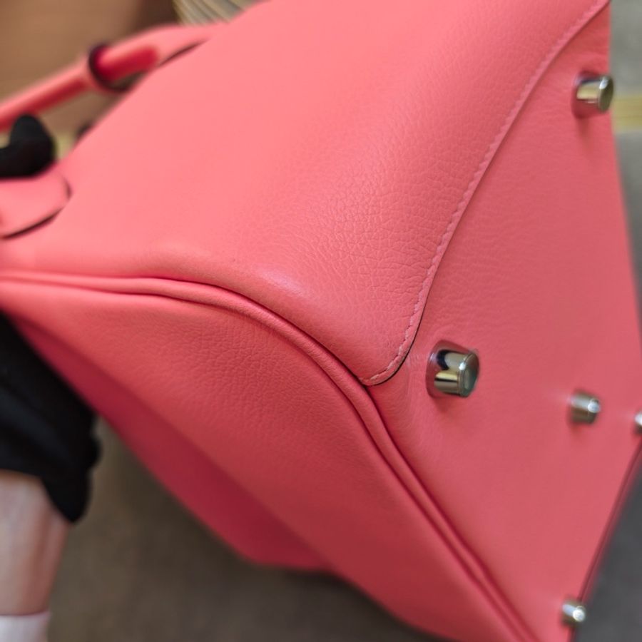 HERMES愛馬仕 lindy26 夏日粉 K4 銀扣 Evercolor牛皮 y刻-7