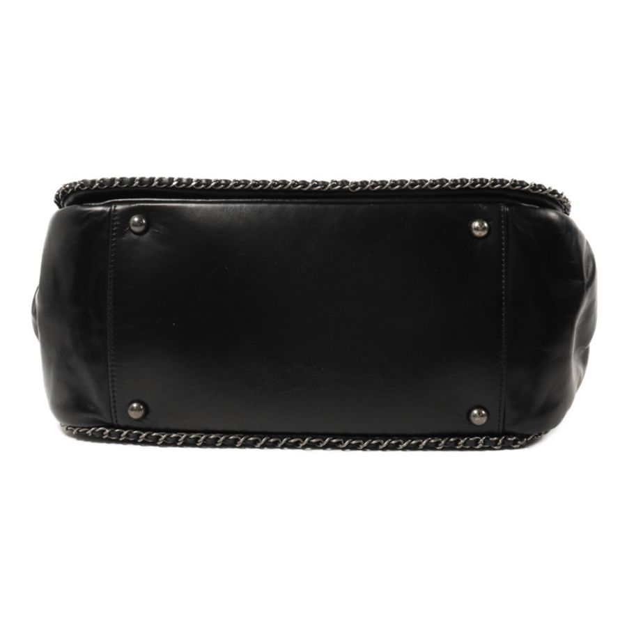 CHANEL 牛皮皮革Chain Shoulder鏈帶肩背袋-3