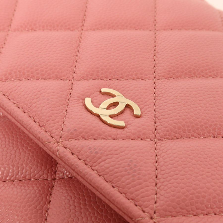 CHANEL 牛皮皮革WOC Wallet On Chain鏈帶肩背袋-9