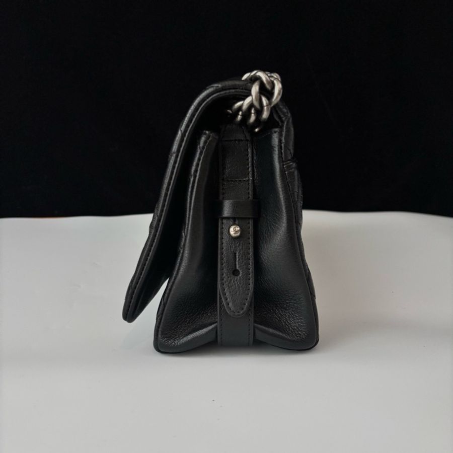 Chanel • 經典黑銀孟買牛皮鏈條包-3