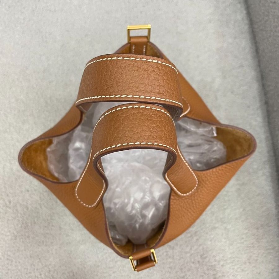 愛馬仕 Hermès Picotin 18 菜籃子 金棕色 TC皮 金扣 U刻-2