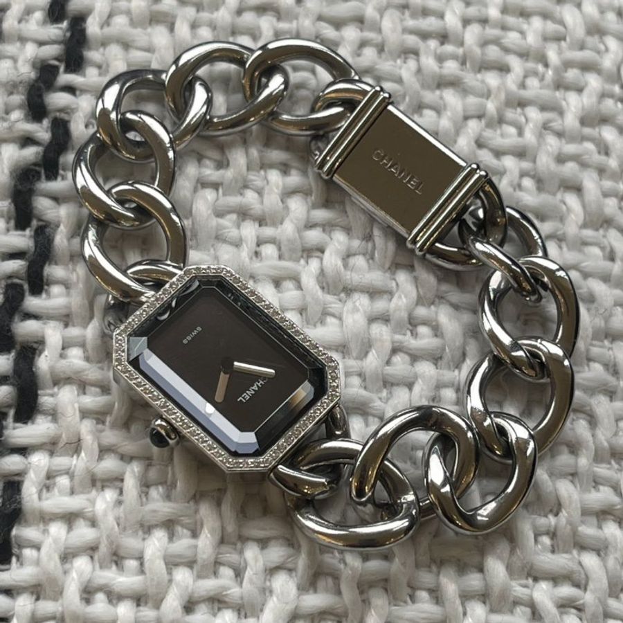 CHANEL Première Gourmette Chain大型款鑲鑽首映腕錶(XL號)-3