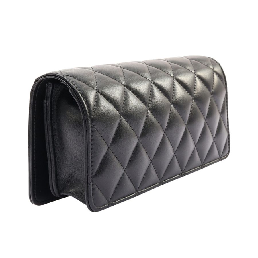 CHANEL 香奈兒 24S Vip Gift 黑色 羊皮 手拿包 金釦-1