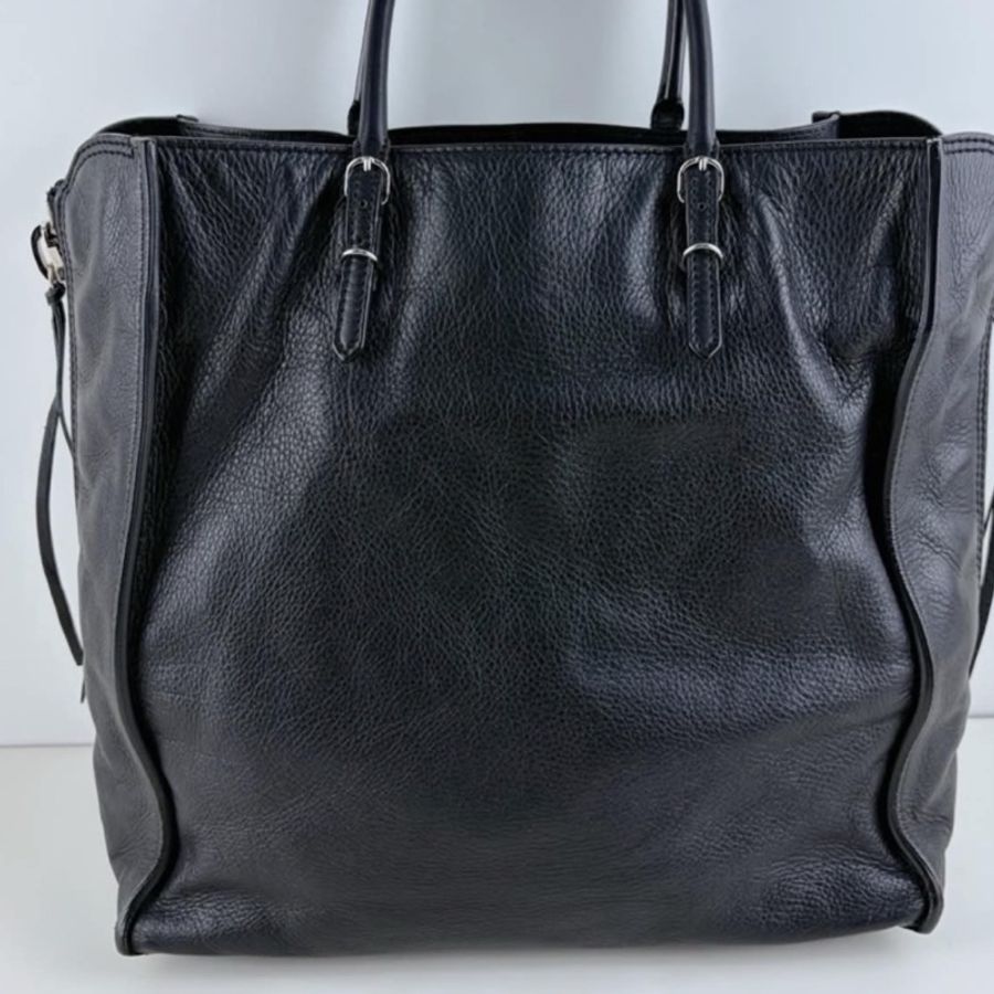 Balenciaga 巴黎世家經典 Papier 黑銀機車托特包🍧-13