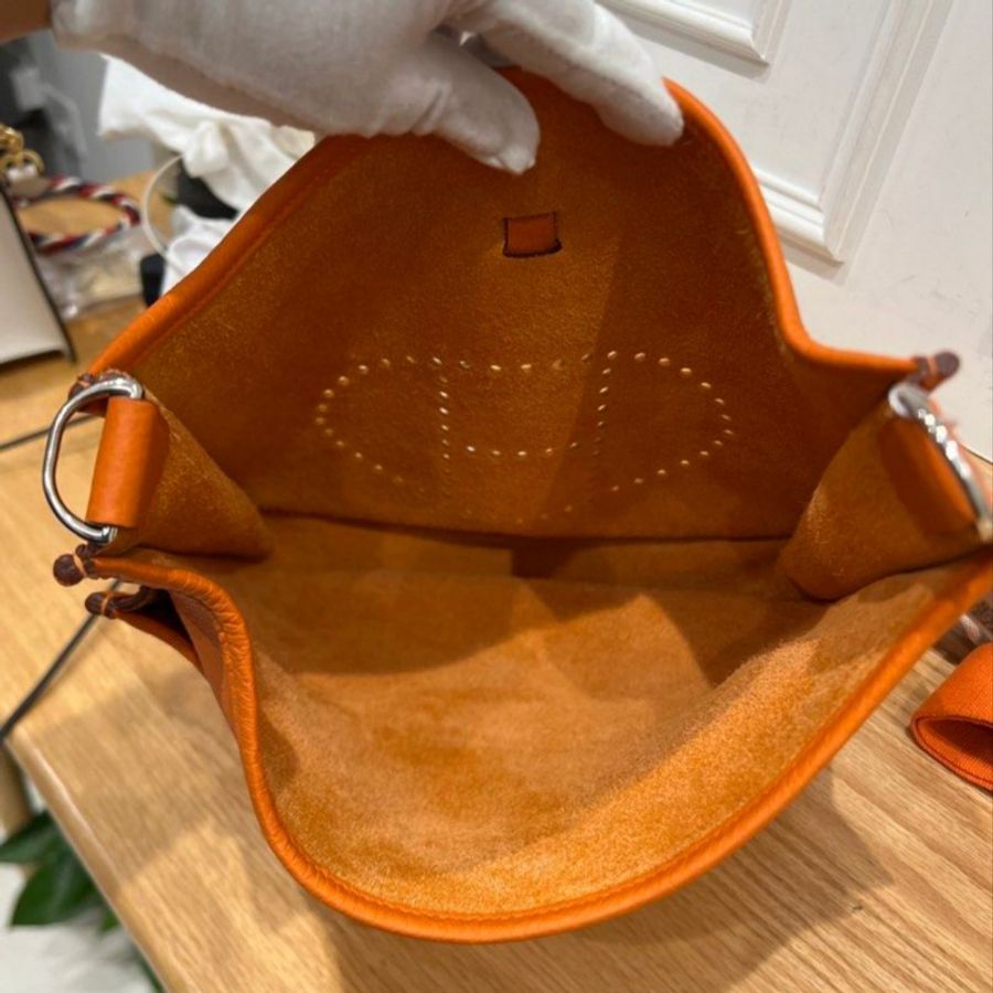 🌈Hermes🧡Evelyne 29🧡橙色銀扣🌈99.5新閑置🌈TC皮🌟evelyne29🌟evelyne🌟愛馬仕🌟-1