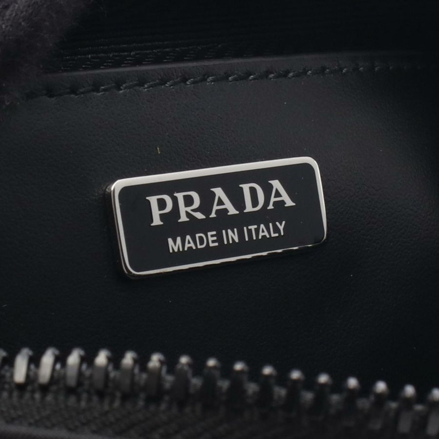PRADA TESSUTO + SAFFIANO 肩背包 2VH1722DMHF0002 尼龍 Saffiano 皮革 黑色 全新 男士-3