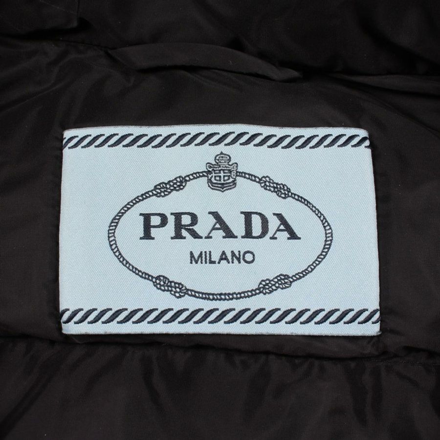PRADA 三角圖案羽絨外套 29X544 尼龍 黑色 二手 女款 40碼-2