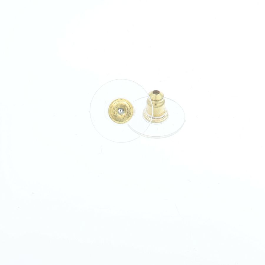 CHANEL PVC/金屬Button Stud Earrings耳環-5