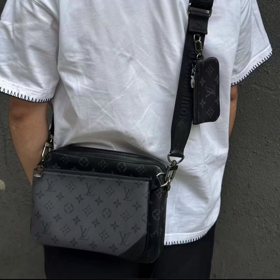 路易威登/LV 系列:Trio男士三合一郵差包 芯片款M69443 尺寸:25 x 18.5 x 7-0