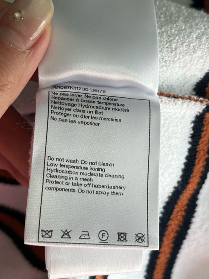 Chanel26C白棕条纹针织polo衫fr34~~-6