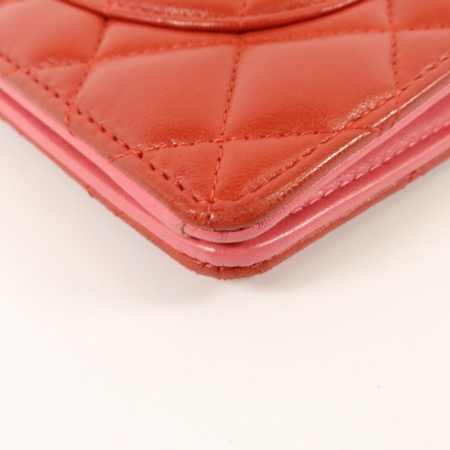 CHANEL 羊皮皮革Bifold Long Wallet長錢包-12