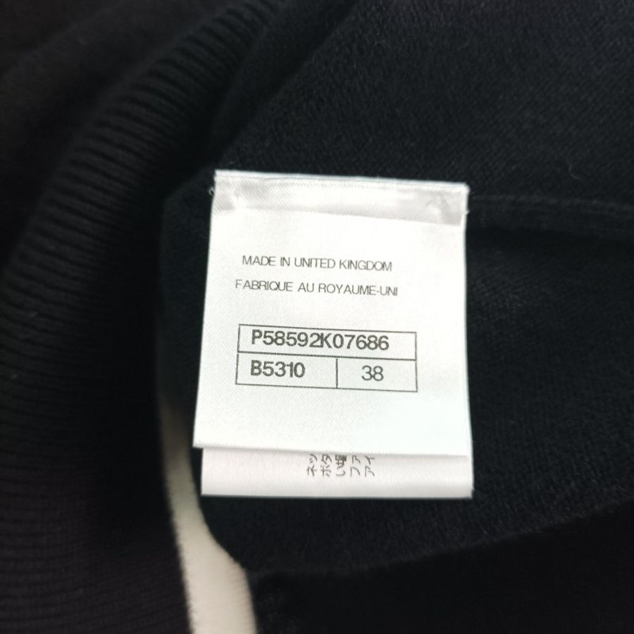 Chanel 18年黑白滚边山羊绒针织背心马甲上衣-7