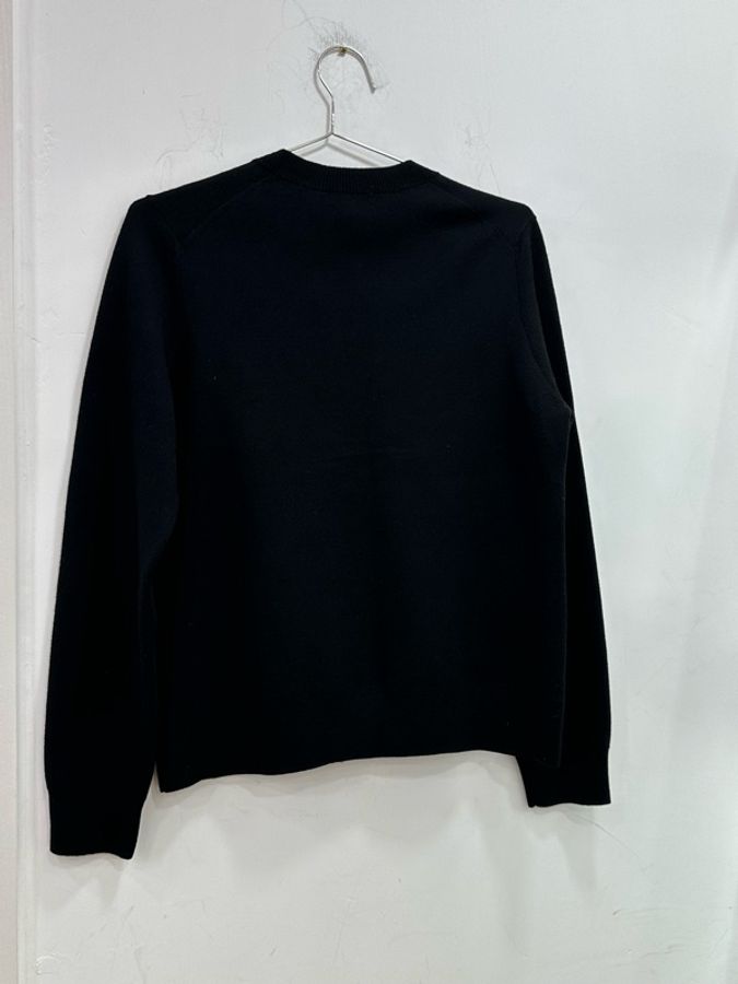 Burberry博柏利 SS22 Horseferry 方形圖案羊毛混紡提花針織圓領套頭羊毛衫 M碼 肩40 胸46 長60-1