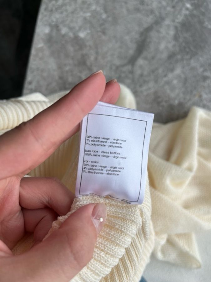 Chanel 24k米白色针织长裙fr36~~-6