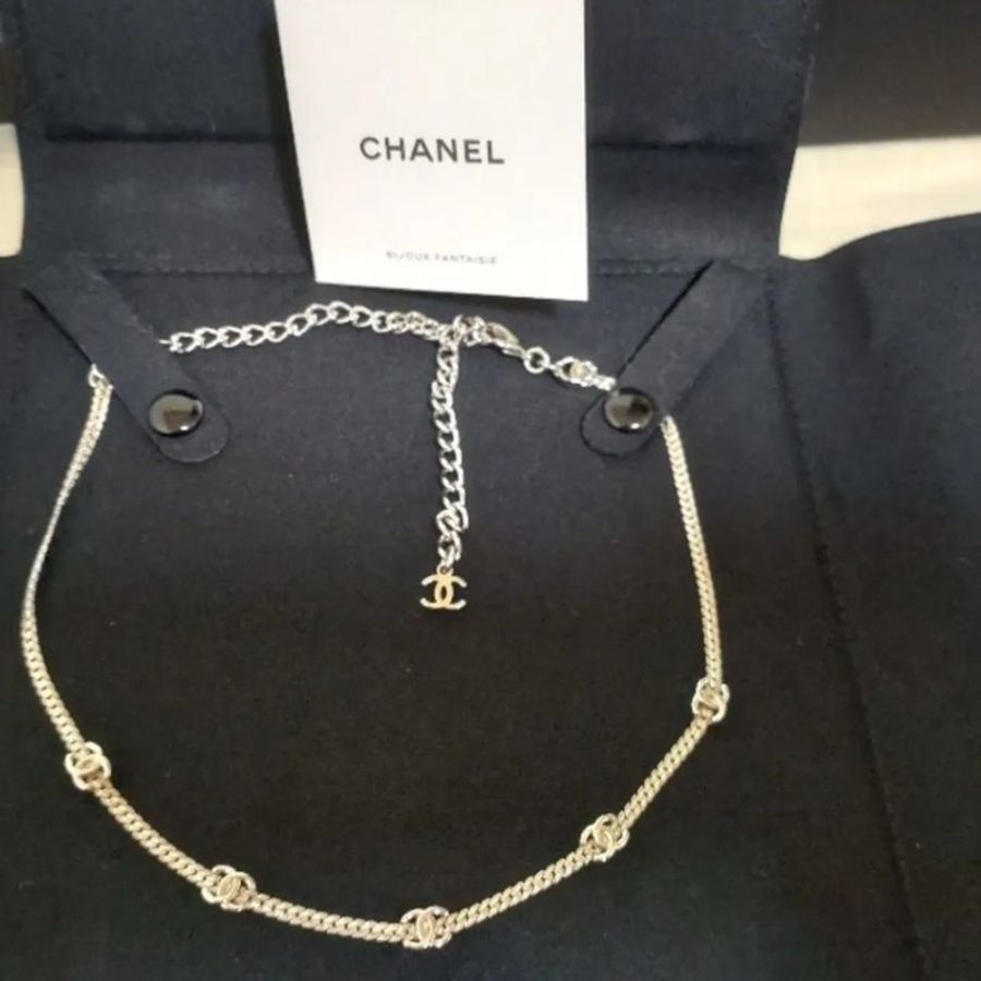 (稀有銀色) 全新Chanel 五花項鍊-1