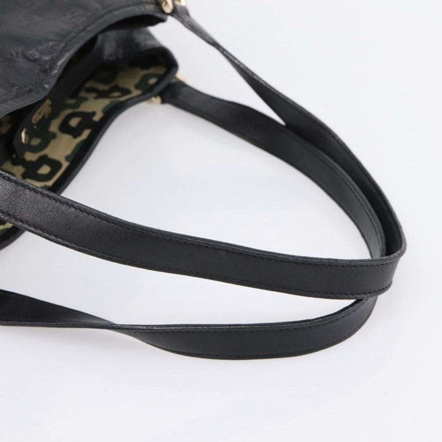 【日本直送】GUCCI GG帆布Guccissima托特包,黑色皮革金色,貨號130736,正品,編號200990V-6