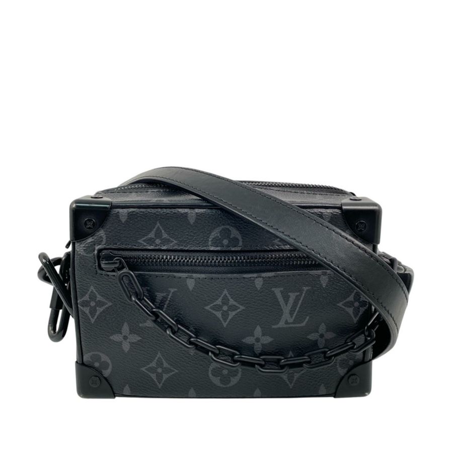 △ LOUIS VUITTON 路易·威登 Black Coated Canvas Monogram Eclipse Mini Soft Trunk Shoulder Bag 黑色塗層帆布經典老花肩背包 M44735-267017690-0