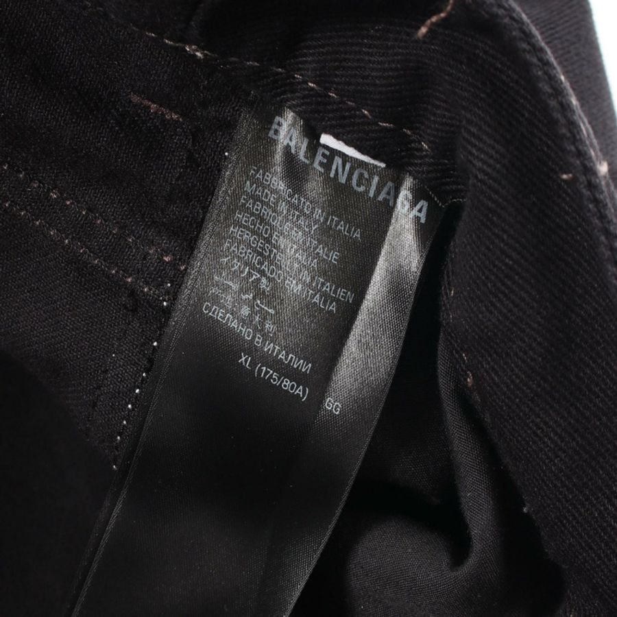BALENCIAGA adidas 寬鬆牛仔褲側條紋牛仔褲 #XL 724778 棉黑色-4