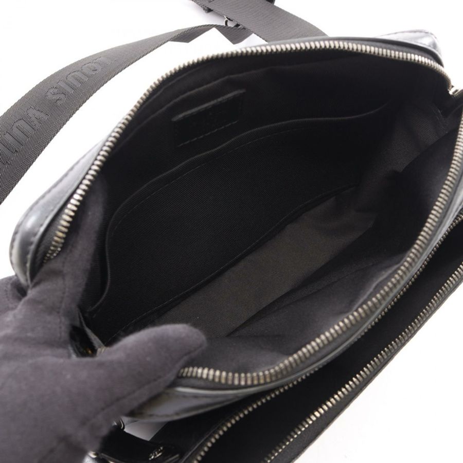 路易威登 Trio Messenger Monogram Eclipse 單肩包 M69443 PVC 塗層帆布皮革 黑色 灰色 二手-2