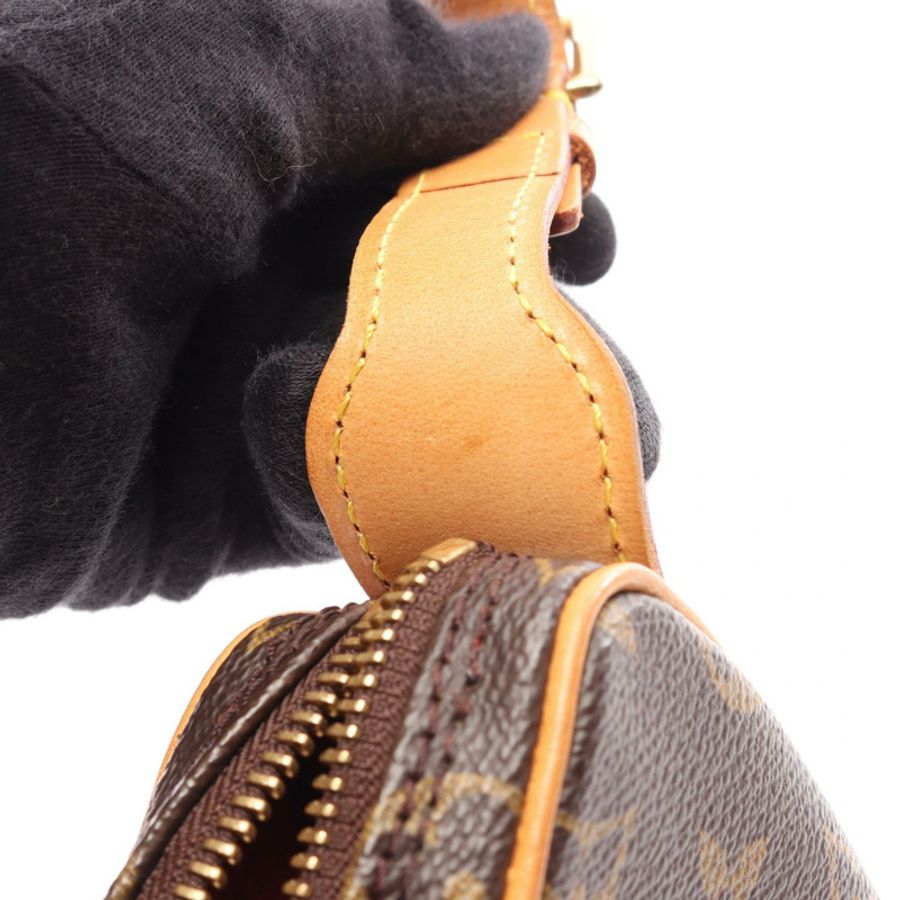路易威登 Pochette Croissant Monogram 單肩包 M51510 PVC 塗層帆布皮革棕色二手女款-7