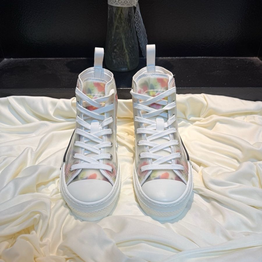 Dior 迪奧 B23高幫花卉暈染網面帆布鞋 36碼-1