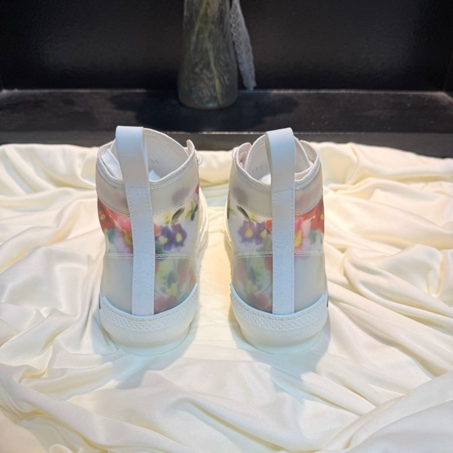 Dior 迪奧 B23高幫花卉暈染網面帆布鞋 36碼-2