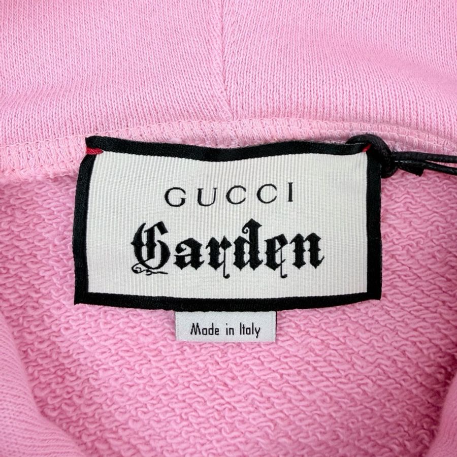 Gucci古馳 FW21 博物館限定 粉色明眸刺繡連帽衛衣 尺碼:XXS碼 (閒置未使用)-4