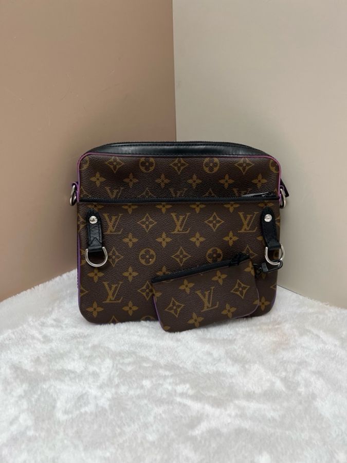 路易威登 Louis Vuitton TrioMessenger 系列三合一 男女同款 棕色拼紫色-2