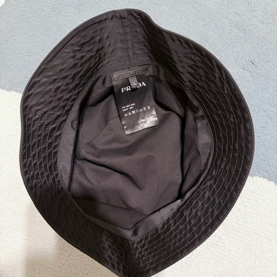 PRADA RE-NYLON黑色漁夫帽 L size-4