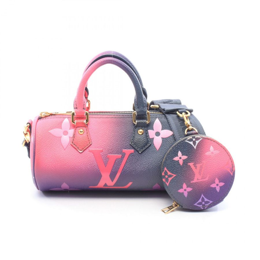 路易威登 Papillon BB 斜背包 M59860 Monogram Giant 紫紅色 二手-0
