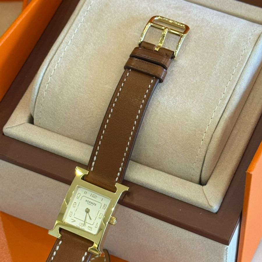 *SHIHNA名牌精品*Hermès 小型 Heure H 腕錶-4