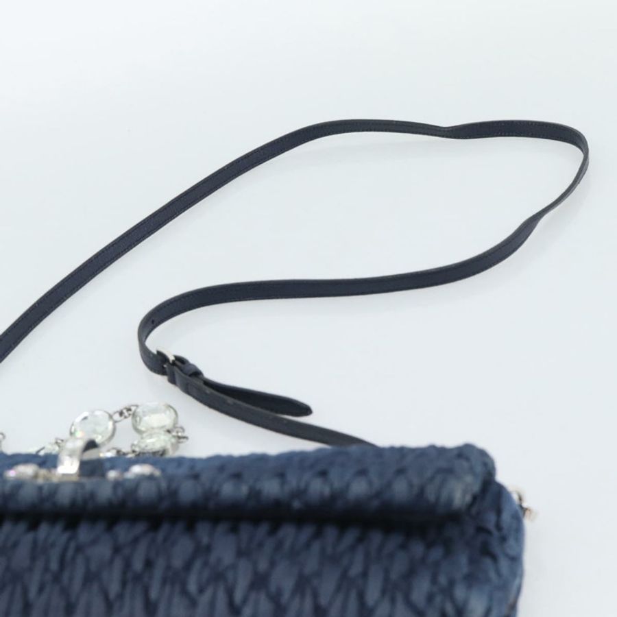 【日本直送】Miu Miu 牛仔單肩包 2way Blue Silver Auth ka5347V-14