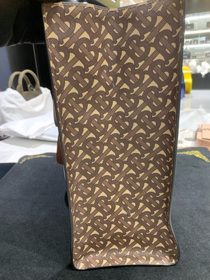 BURBERRY 博柏利 老花條紋托特包 男女同款-3