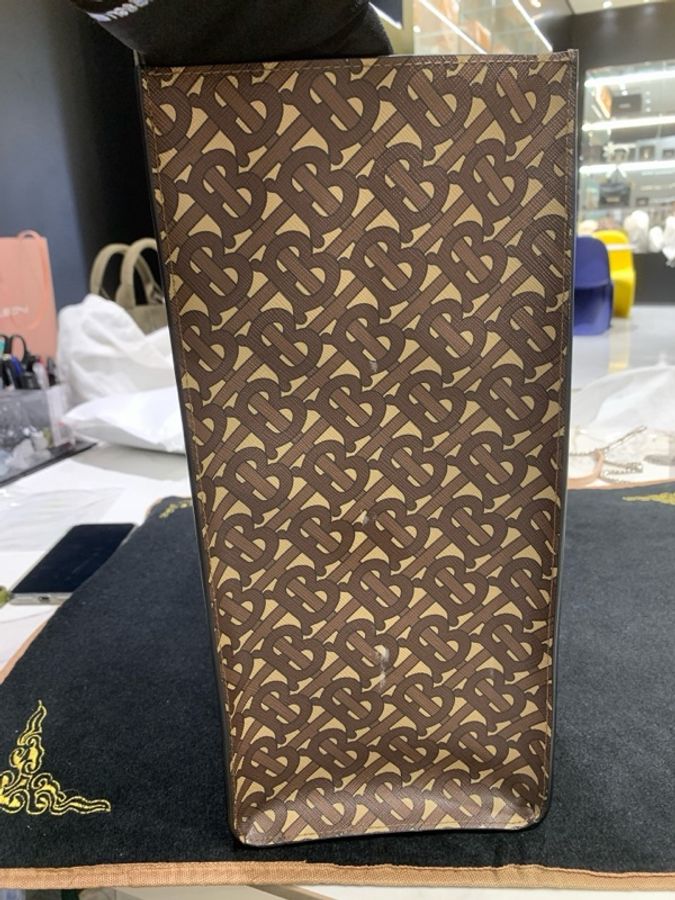 BURBERRY 博柏利 老花條紋托特包 男女同款-4