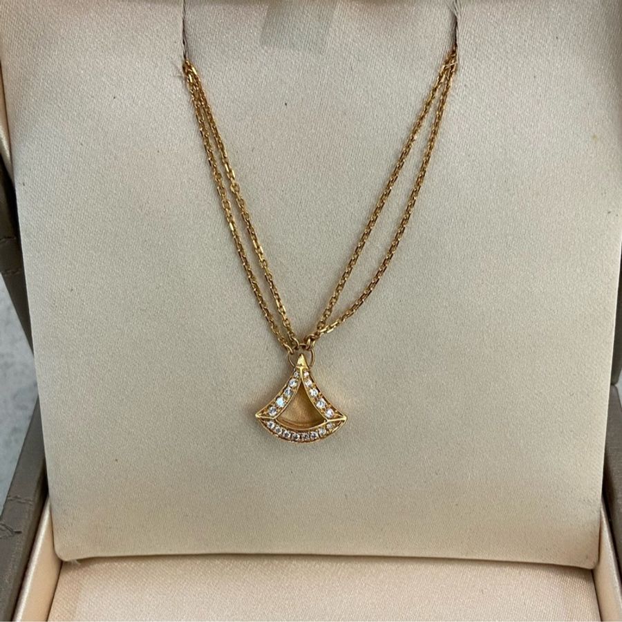 Bvlgari 寶格麗 扇子手鍊 鏤空滿鑽-0