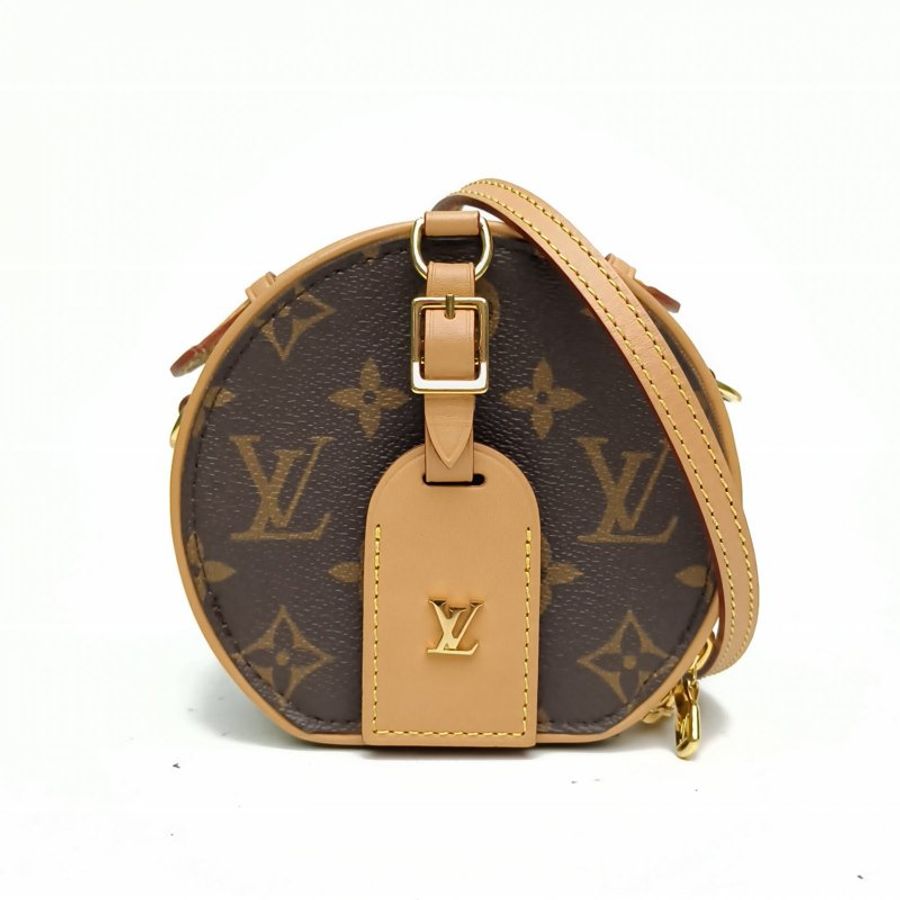 LOUIS VUITTON PETITE BOITE CHAPEAU 硬圓餅 Mini 13 老花 PVC 晶片-1