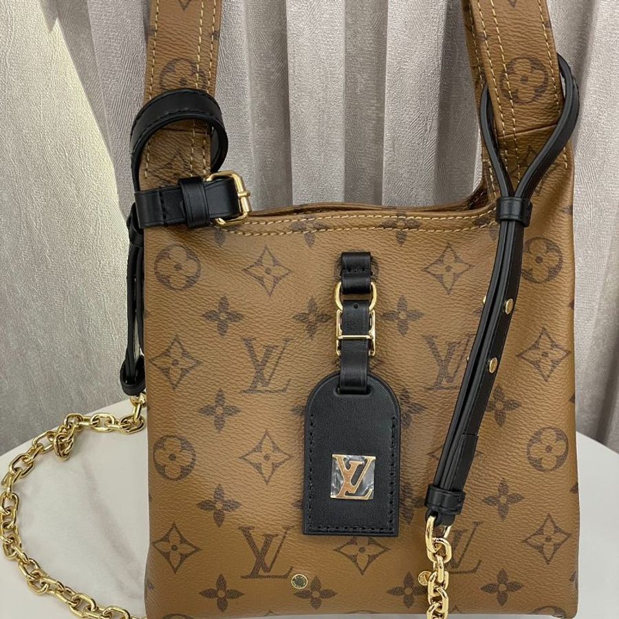 【經典老花】路易威登 Louis Vuitton 菜籃子 老花 帆布 金扣|全新-0